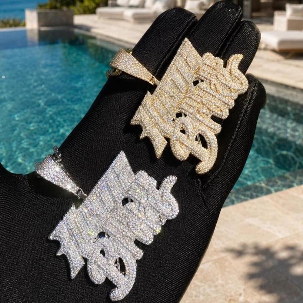 Hustle Or Be Broke Iced 24inch (choose silver or gold )